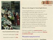 Tablet Screenshot of classicalenglishrhetoric.com